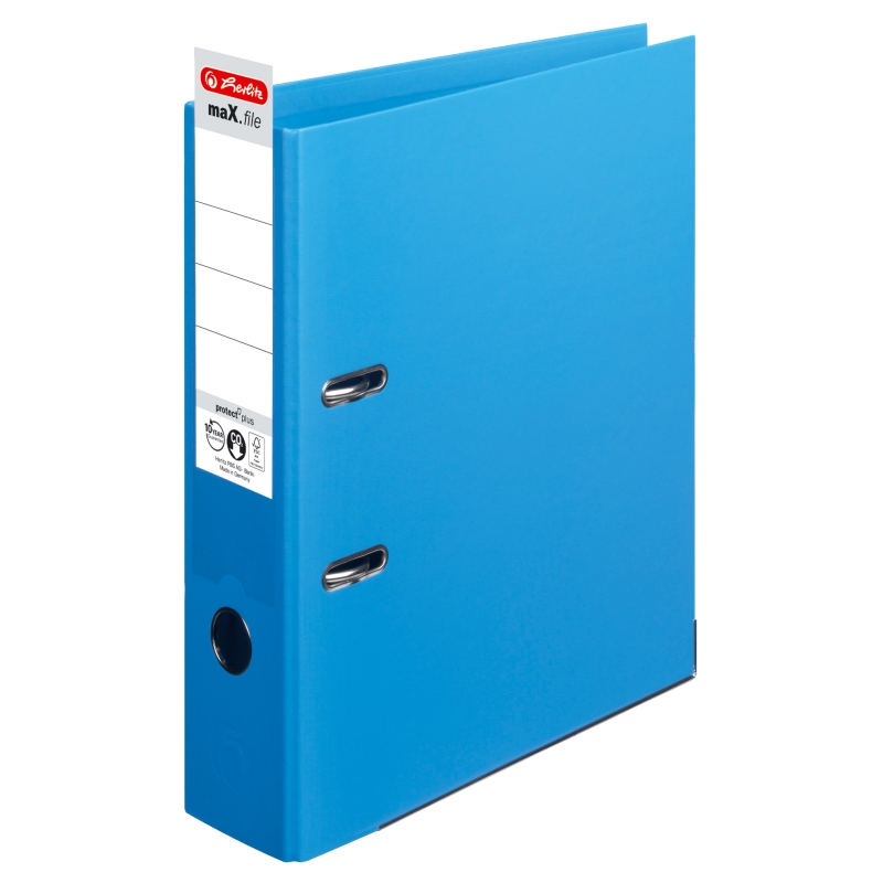 Biblioraft A4 8cm, PP, chromocolor (interior-exterior), culoare albastru deschis