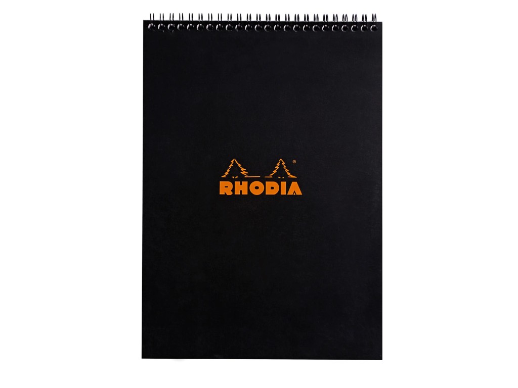 folio transparente a4 Rhodia Blocnotes a4, spirală 80 file, rhodia classic, black