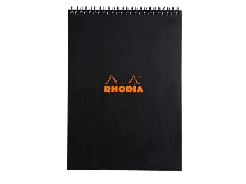 folio transparente a4 Rhodia Blocnotes a4, spirală 80 file, rhodia classic, black