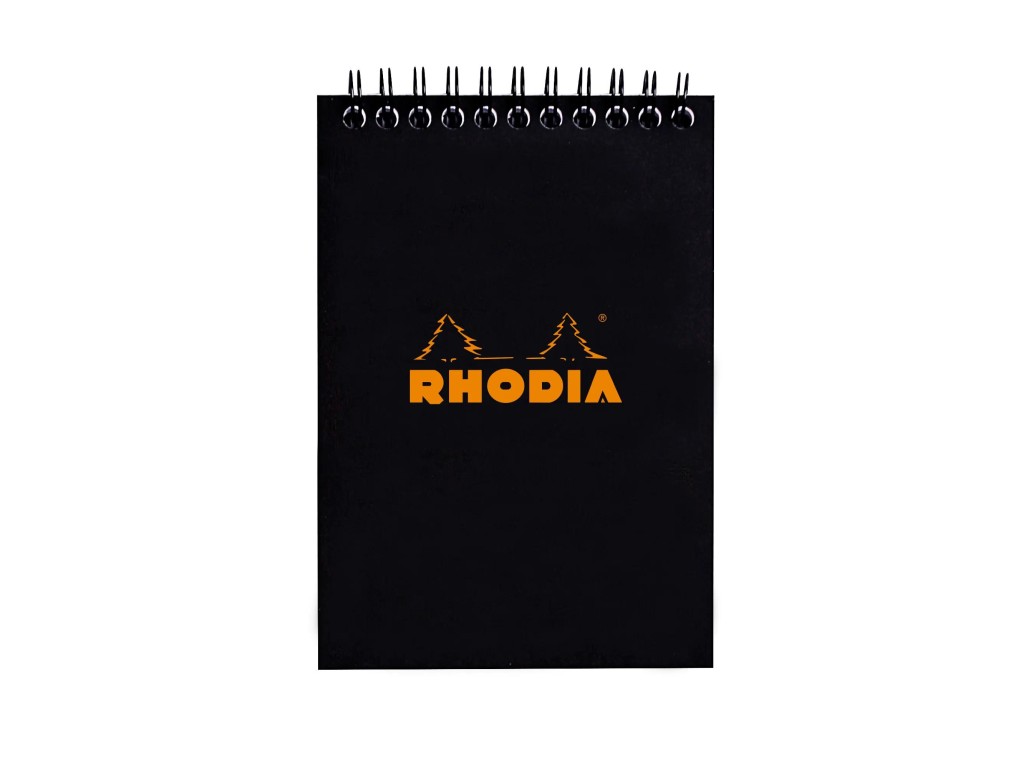 vertical file holders Rhodia Blocnotes a6, spirală, 80 file, rhodia classic, black