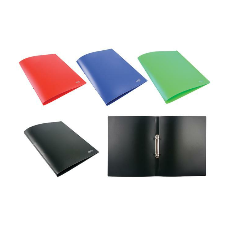 Spree Spree Caiet mecanic spree a4 20mm 2 inele negru,plastic flexibil 12/cutie