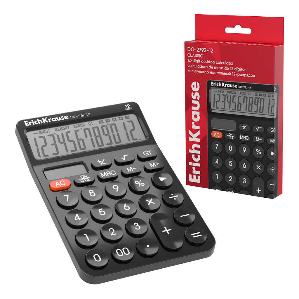 ErichKrause ErichKrause Calculator 8-digit erichkrause pc-987 classic negru, 80/bax