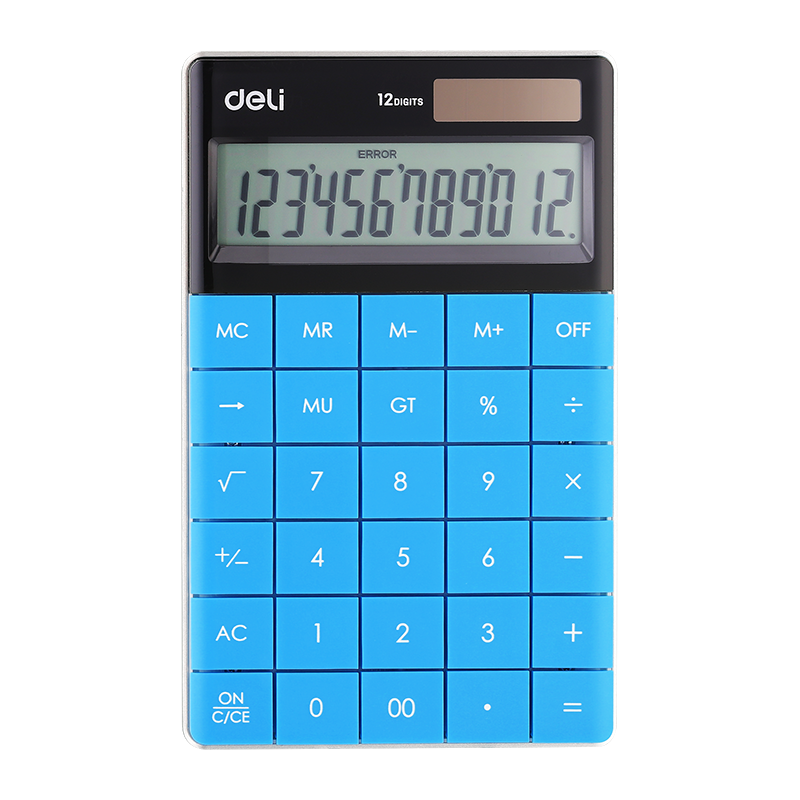 CALCULATOR BIROU 12DIG MODERN ALBASTRU DELI