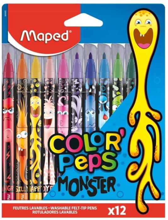 Maped Maped Carioca 12 culori maped color’peps monster