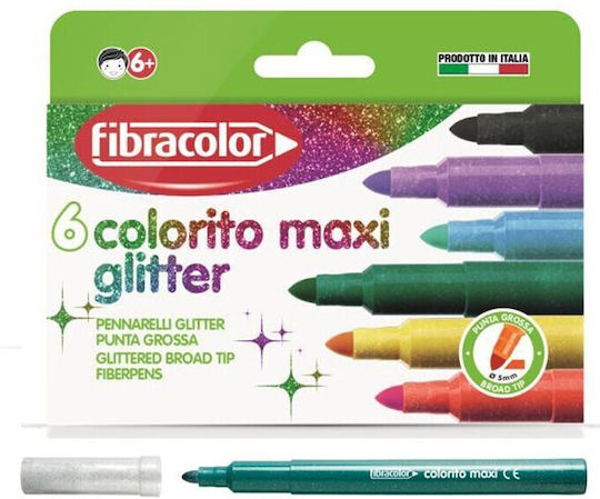 Fibracolor Fibracolor Carioca fibracolor colorito maxi glitter, 6 culori