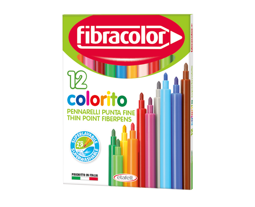 Fibracolor Fibracolor Carioca fibracolor colorito punta fine, 12 culori
