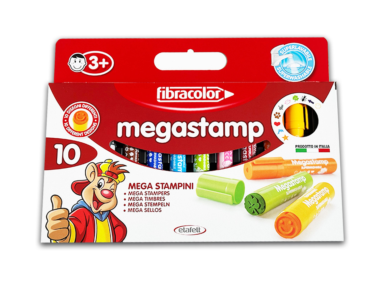Fibracolor Fibracolor Carioca fibracolor megastamp, 10 culori, superlavabila