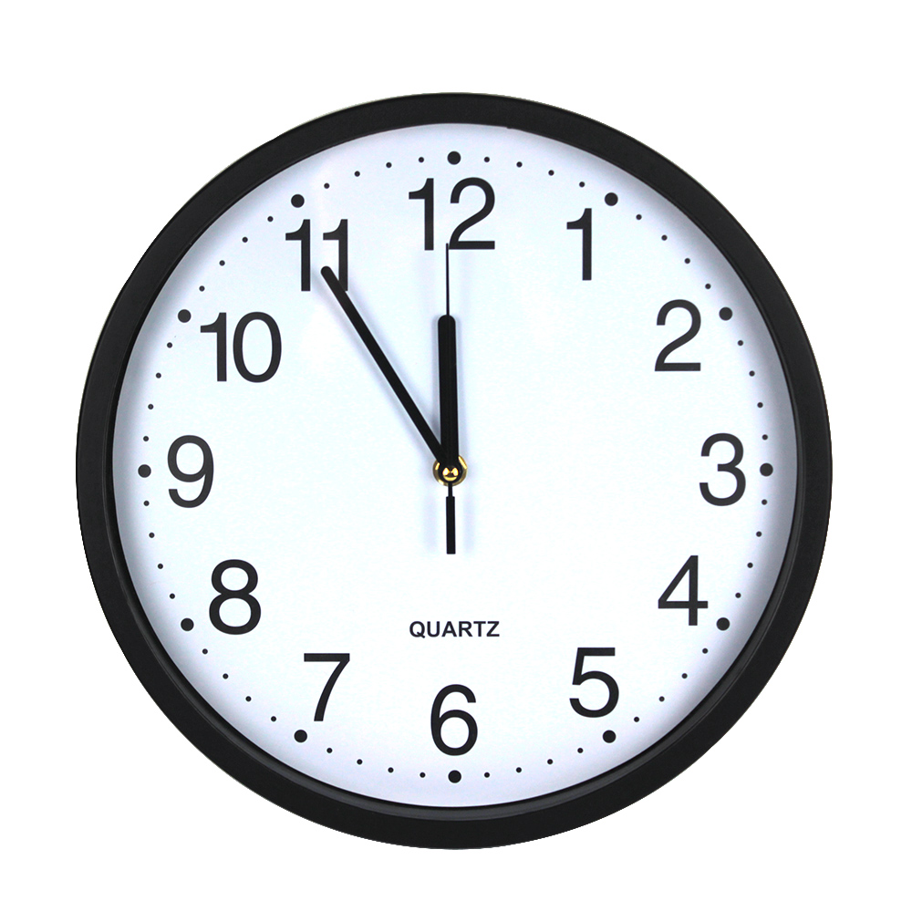 ceas de perete NO Brand Ceas de perete , rama din plastic diametru 30 cm - negru