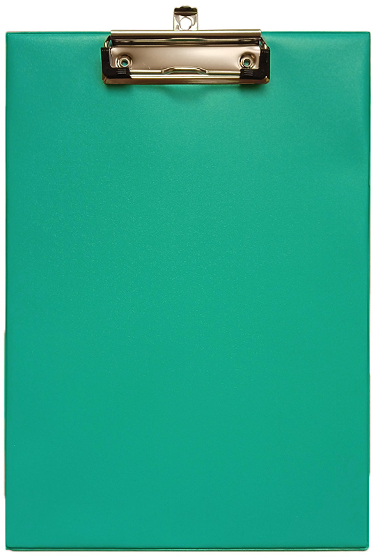 Clipboard carton plastifiat simplu, A4 (312*219mm), cu agatatoare si suport pix, Willgo - turquoise