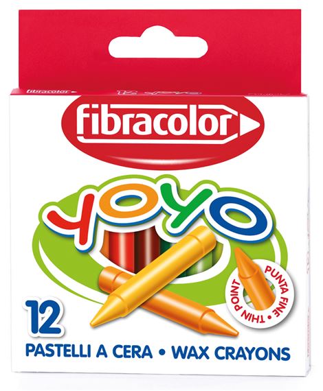 Fibracolor Fibracolor Creioane cerate fibracolor yoyo, 12 culori