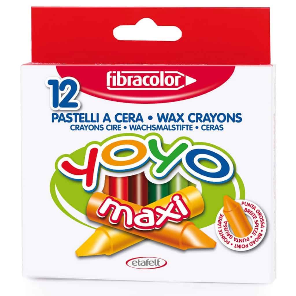 Fibracolor Fibracolor Creioane cerate fibracolor yoyo maxi, 12 culori