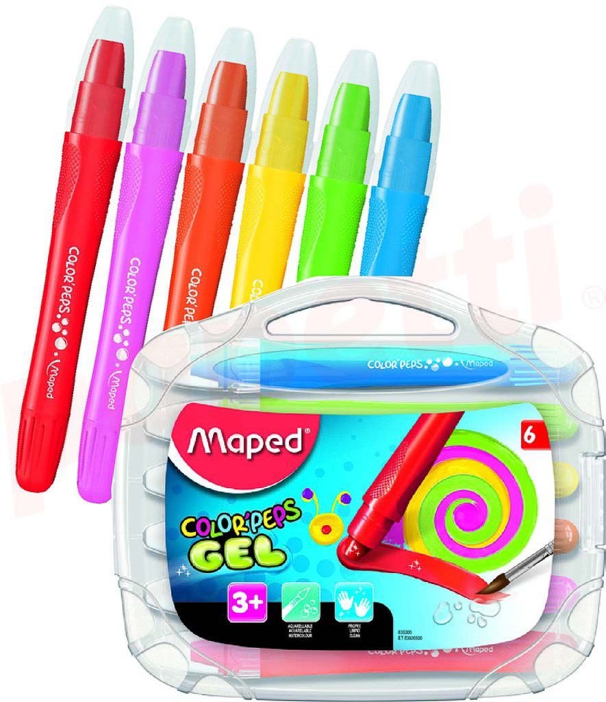 Maped Maped Creioane cerate maped color'peps gel 6 culori