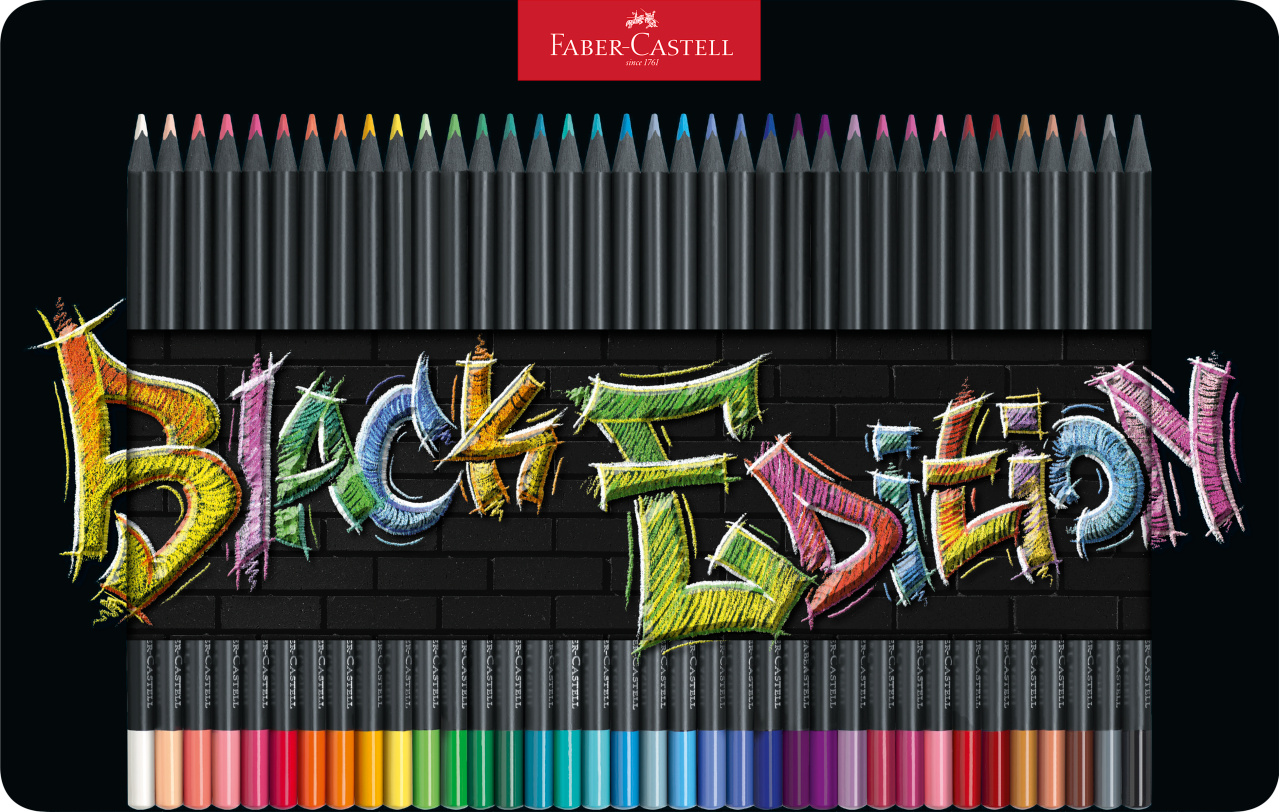 CREIOANE COLORATE 36 CULORI BLACK EDITION CUTIE METAL FABER-CASTELL