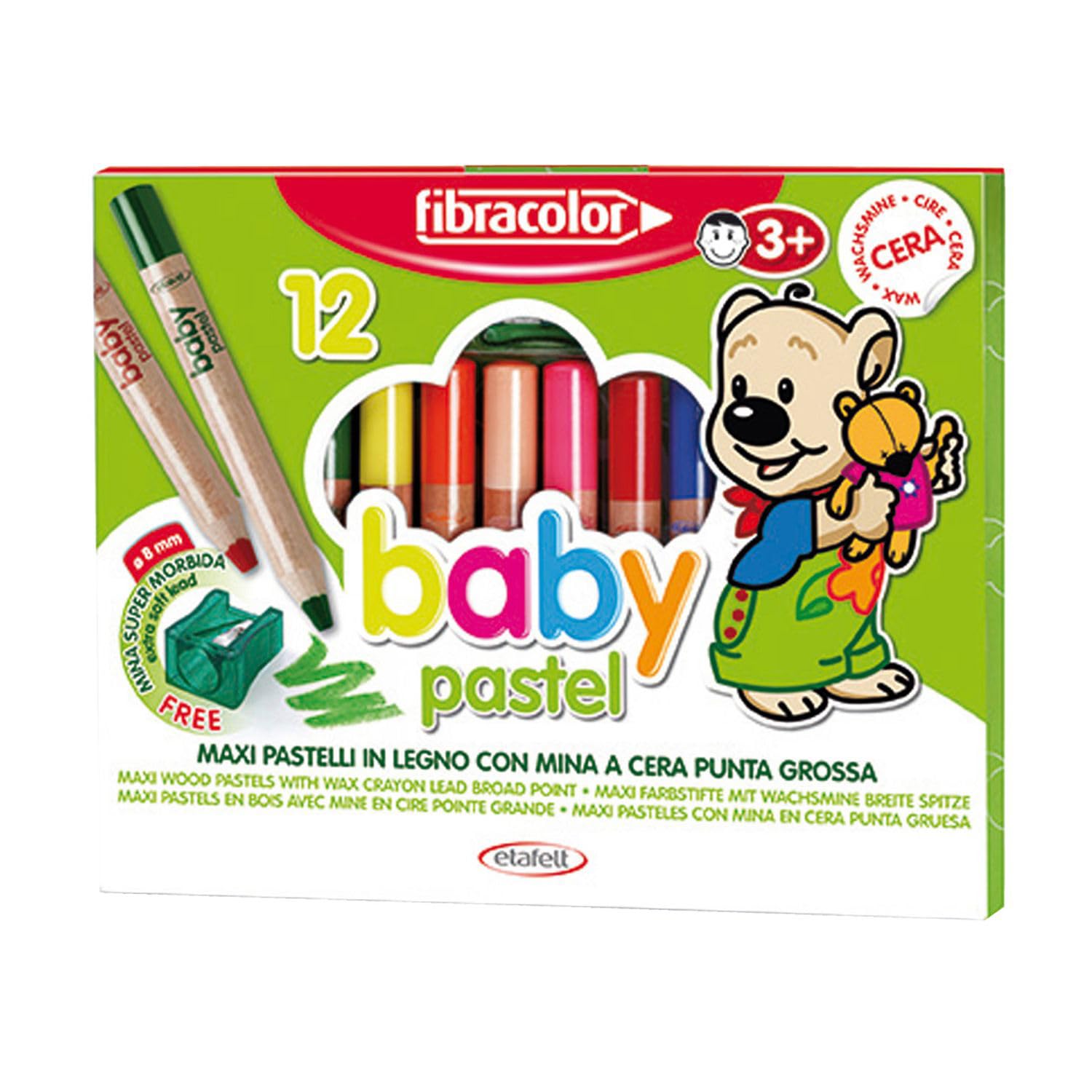 Fibracolor Fibracolor Creioane colorate fibracolor baby pastel, 12 culori