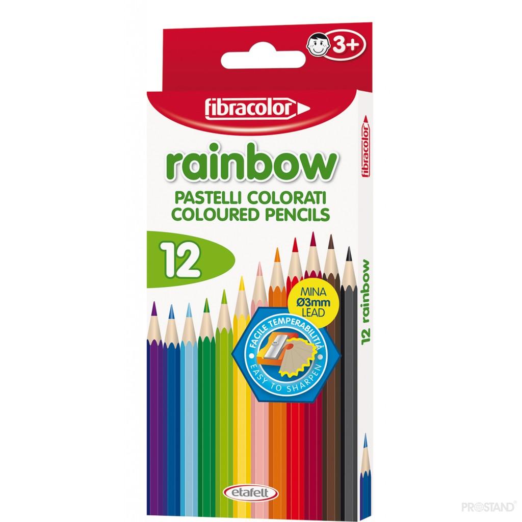 Fibracolor Fibracolor Creioane colorate fibracolor rainbow, 12 culori
