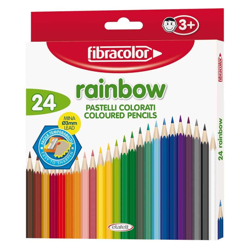 Fibracolor Fibracolor Creioane colorate fibracolor rainbow, 24 culori