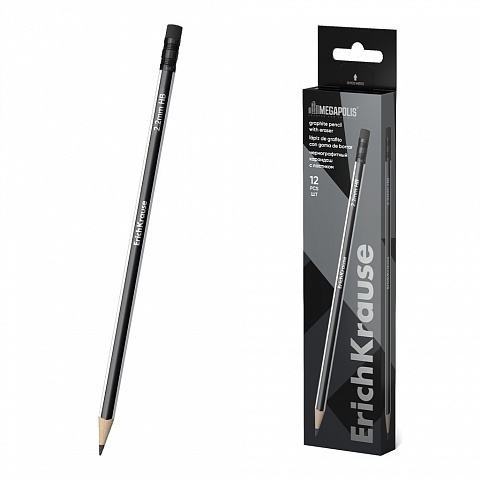 ErichKrause ErichKrause Creion grafit erichkrause megapolis triunghiular cu radiera hb 12/cutie, 2880/bax