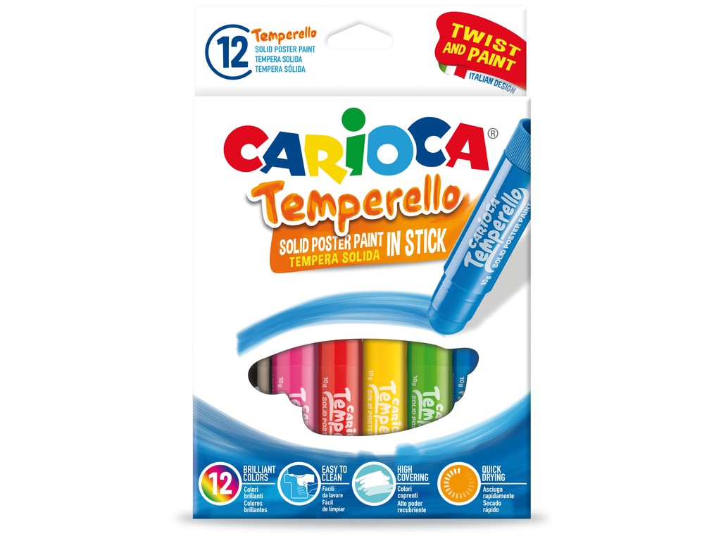 CRT Birotica Carioca Creion-tempera temperello carioca 12/set
