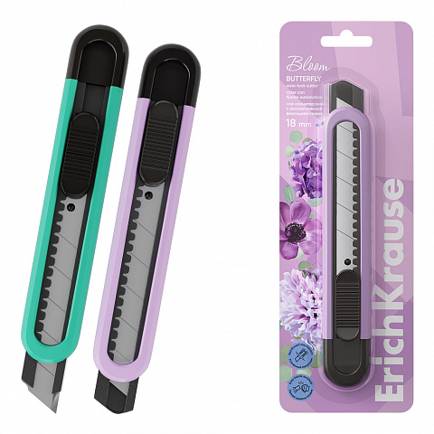 ErichKrause ErichKrause Cutter auto-lock erichkrause butterfly pastel bloom 18 mm, 144/ bax