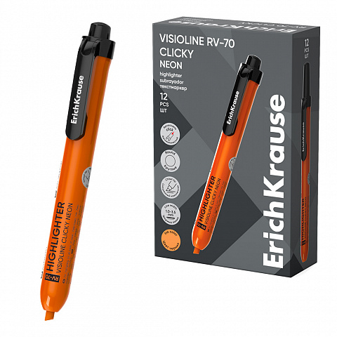 ErichKrause ErichKrause Evidentiator retractabil erichkrause visioline rv-70 clicky neon , orange