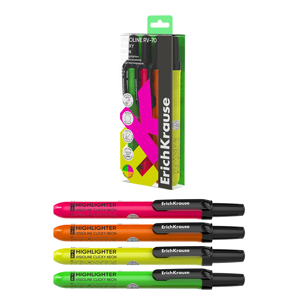 ErichKrause ErichKrause Evidentiator retractabil erichkrause visioline rv-70 clicky neon