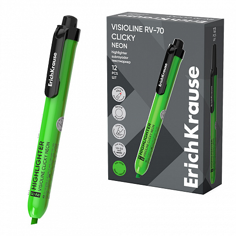 ErichKrause ErichKrause Evidentiator retractabil erickrause visioline rv-70 clicky neon , verde