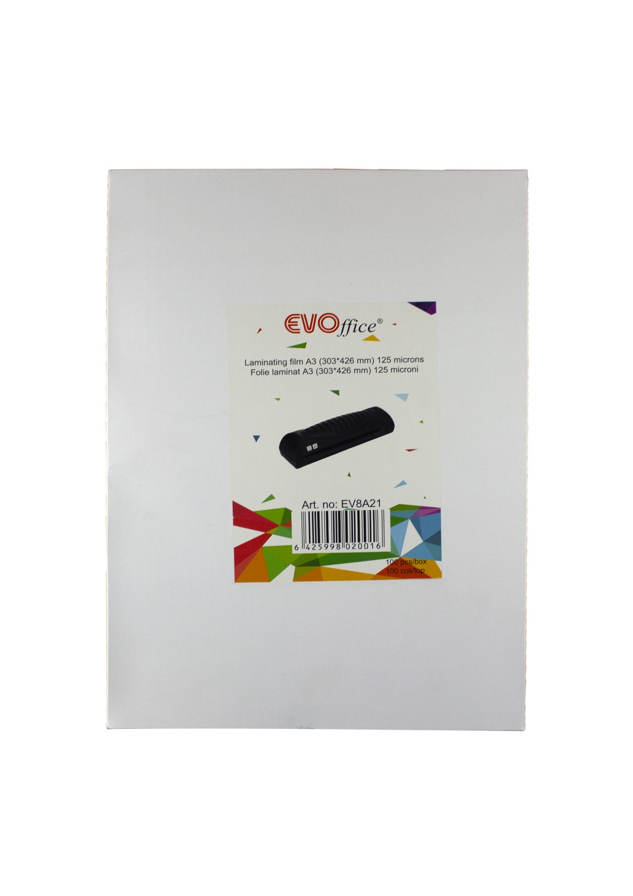 Folie laminat A3 (303*426 mm) 125 microni 100 coli/top EVOffice