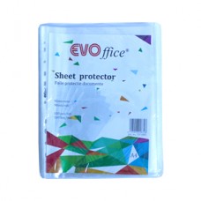 Folie protectie documente A4 cristal 90 microni 100 buc/set EVOffice