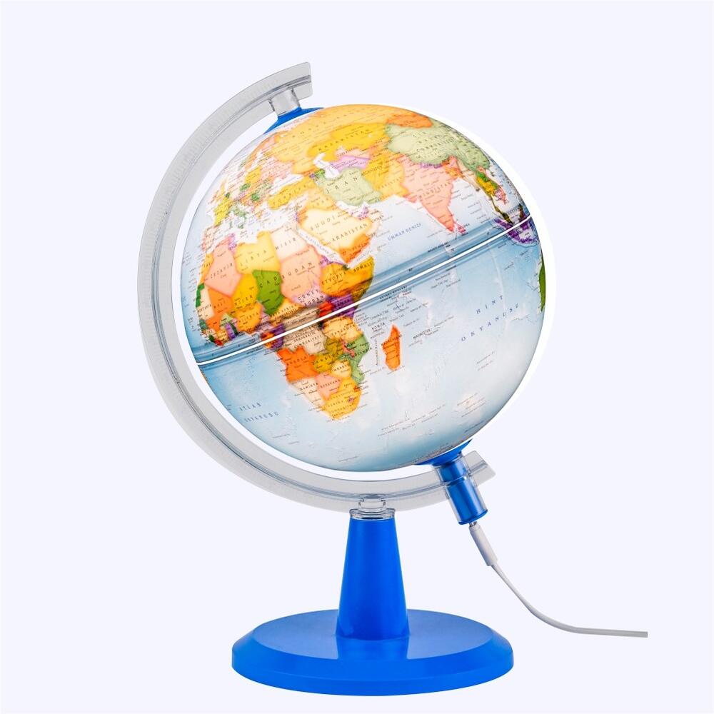glob pamantesc Gürbüz Publishing Glob pamantesc 30 cm modern gurbuz harta fizica iluminat engleza cu mini usb