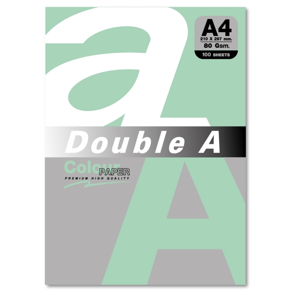 Double A Hartie color pentru copiator  a4,  80g/mp, 100coli/top, double a - pastel emerald