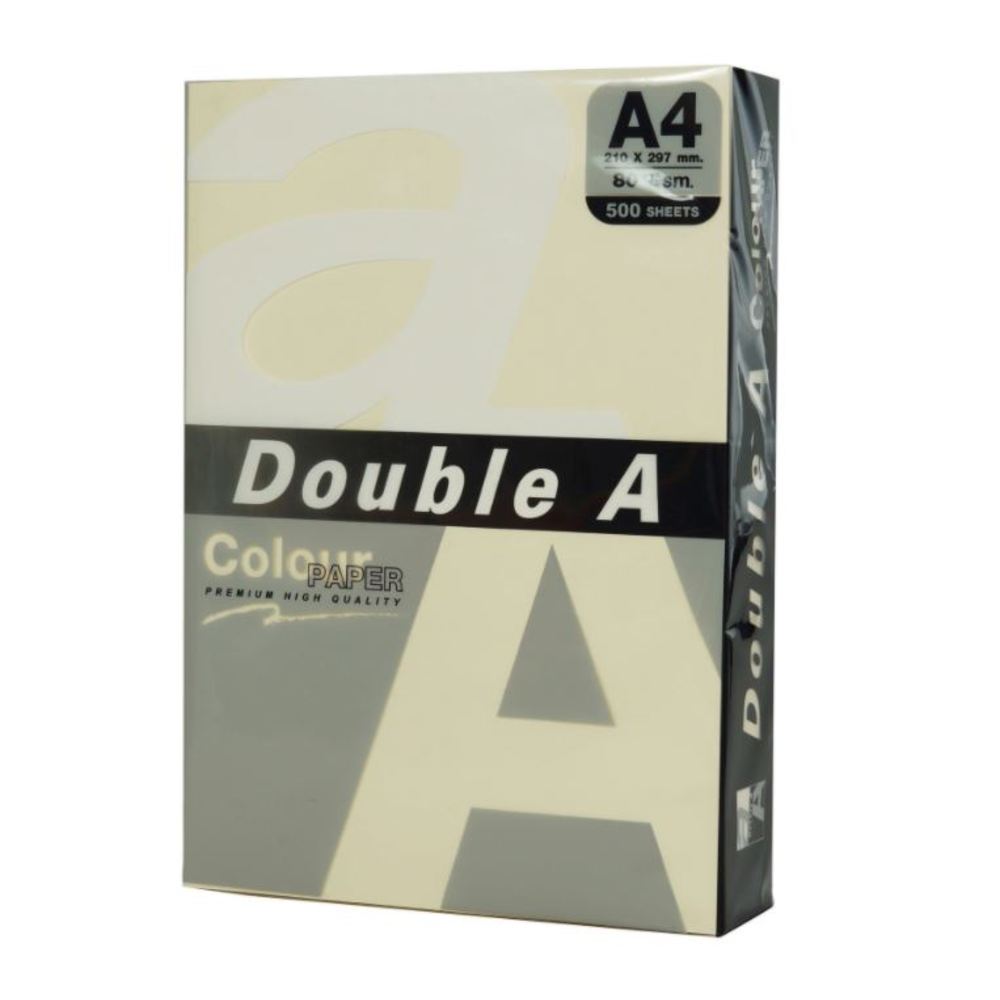 Double A Hartie color pentru copiator  a4,  80g/mp, 100coli/top, double a - pastel ivory