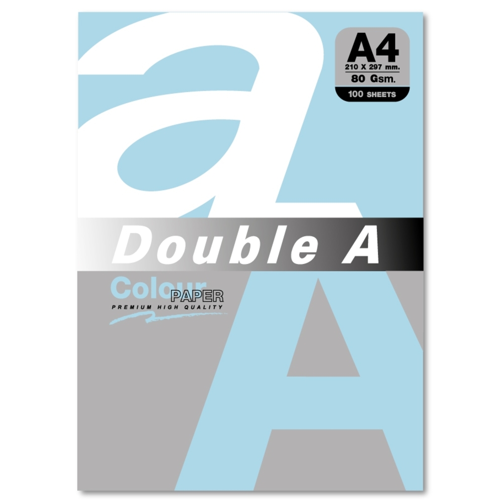 Double A Hartie color pentru copiator  a4,  80g/mp, 100coli/top, double a - pastel ocean