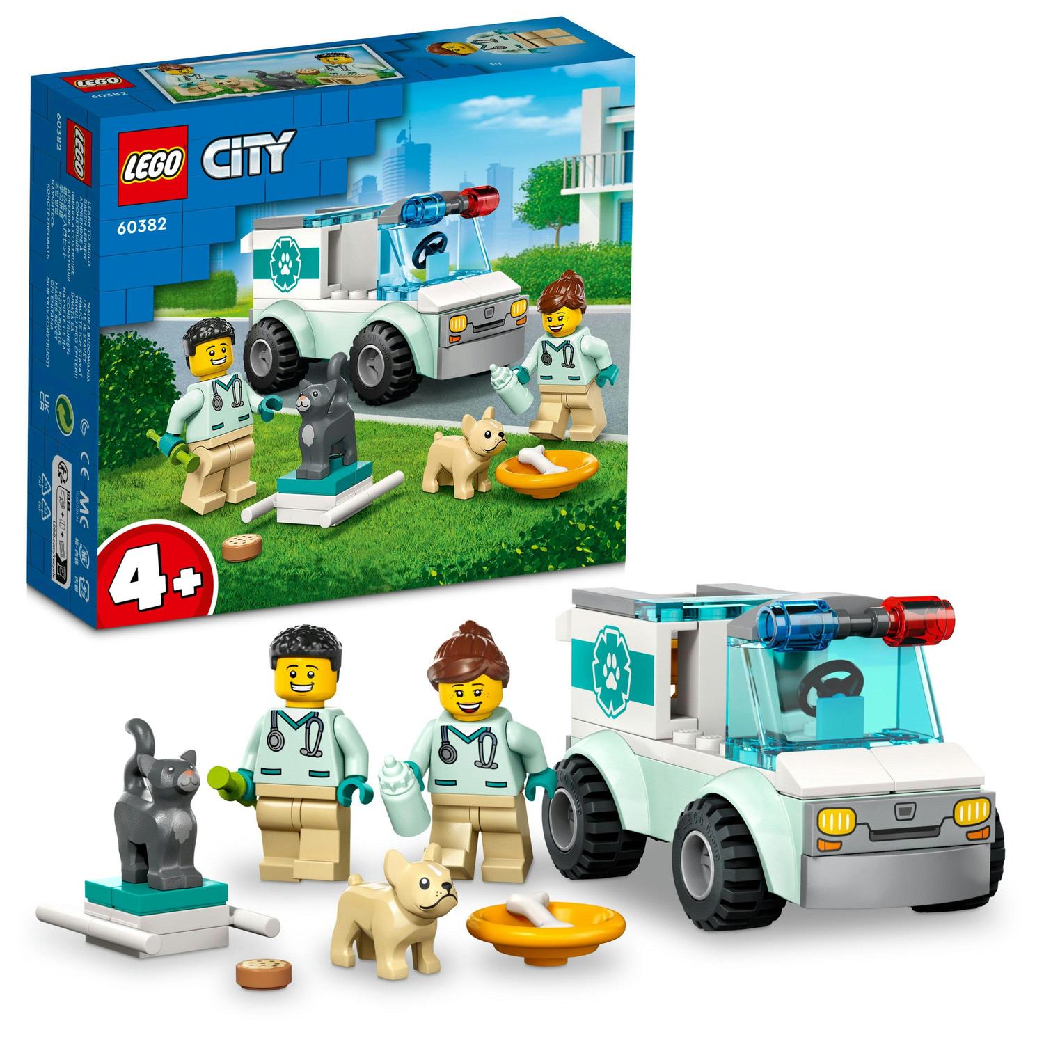 Lego Lego city, ambulanta veterinara, numar piese 58, varsta 4+ 