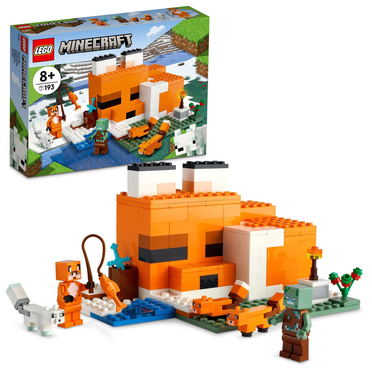 Lego Lego minecraft, vizuina vulpilor, numar piese 193, varsta 8+ 