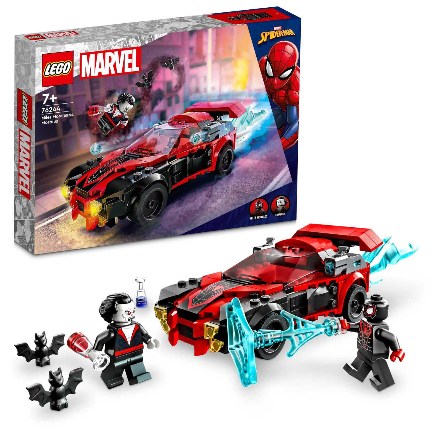 Lego Lego super heroes, miles morales vs morbius, numar piese 220, varsta 7+ 