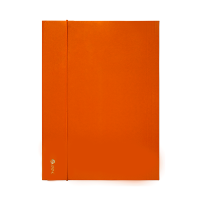 Mapa carton lucios A4 700g cu elastic pe latura mare Willgo -Orange