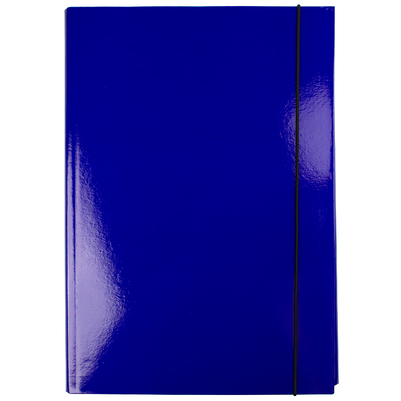 Mapa carton rigid A4 2mm, cu elastic pe latura mare, burduf 40 mm Willgo -albastru