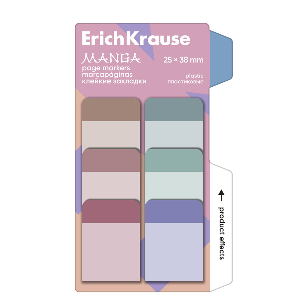 ErichKrause ErichKrause Notes adeziv 25x38mm ,60 foi-6culori manga , erichkrause