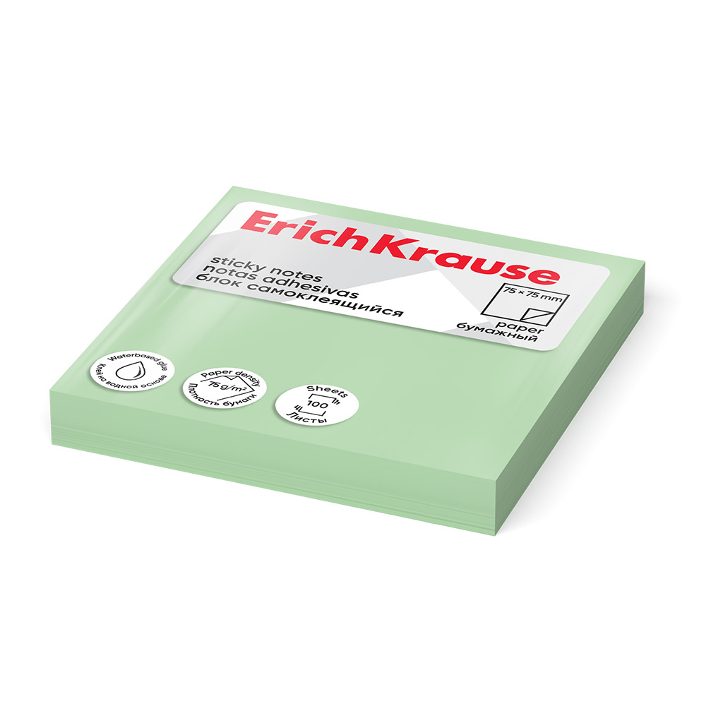 ErichKrause ErichKrause Notes adeziv 75x75 erichkrause 100 foi verde