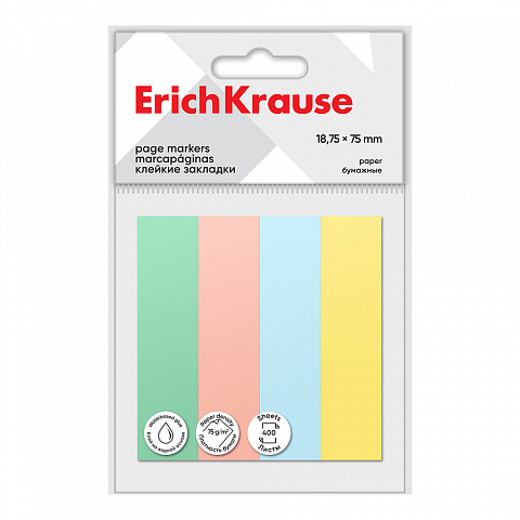 ErichKrause ErichKrause Notes adeziv erichkrause 18.75x75mm 400 foi , 4 culori