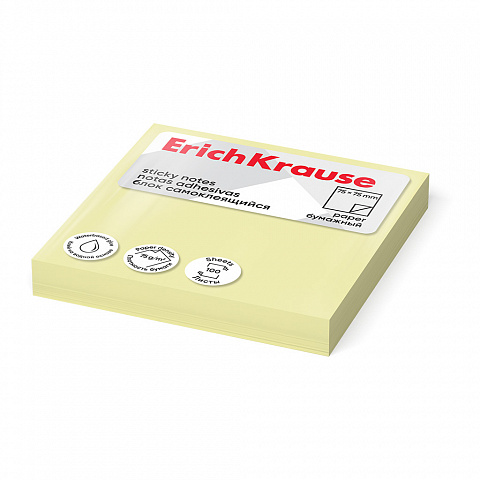 ErichKrause ErichKrause Notes adeziv erichkrause 75x75 100 foi galben