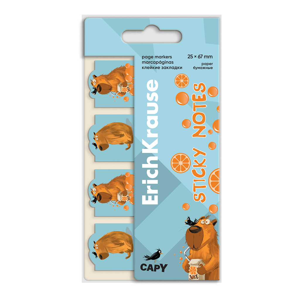 ErichKrause ErichKrause Notes adeziv happy capybara 67x25mm 80 foi erichkrause