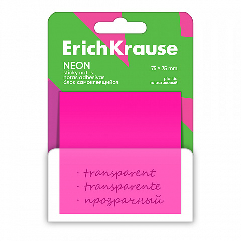 ErichKrause ErichKrause Notes adeziv plastic sticky neon 75x75 -50 foi asortate