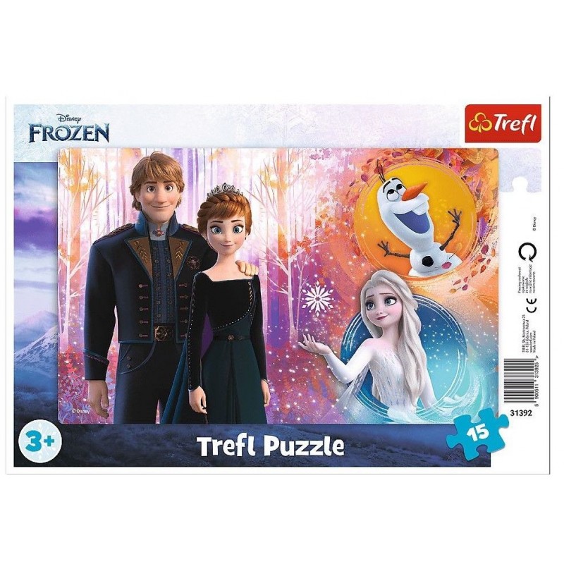 puzzle farbig Trefl Puzzle carton 15 piese trefl frozen, 31392, 3+ ani