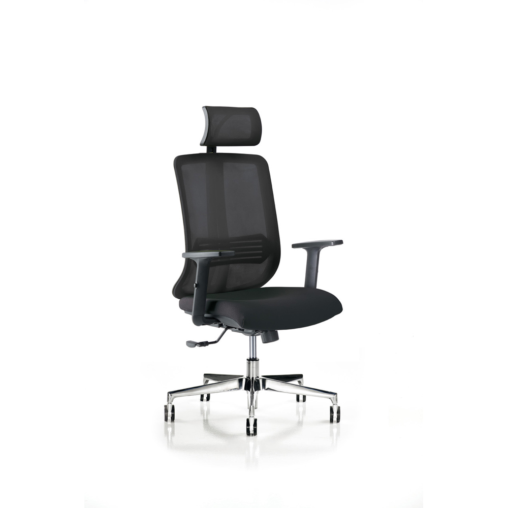 scaun cu tetiera Antares Scaun vertigo, cu tetiera, stofa, negru