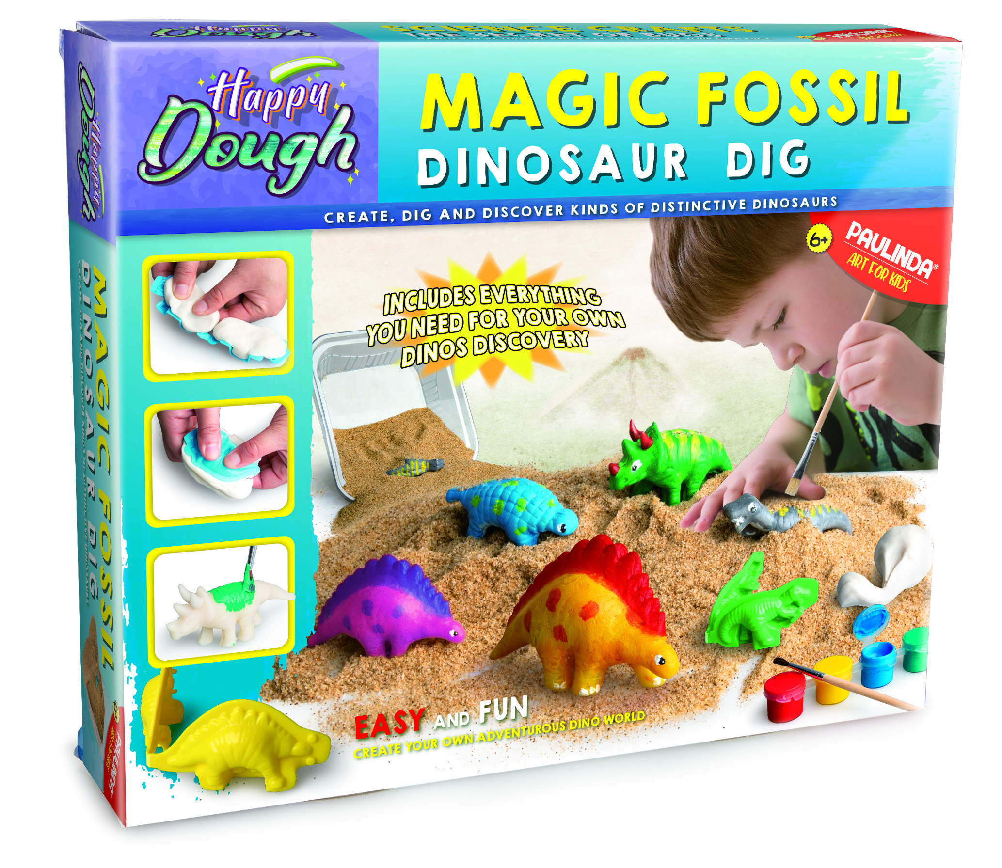 Set creatie plastilina - dinozauri Paulinda