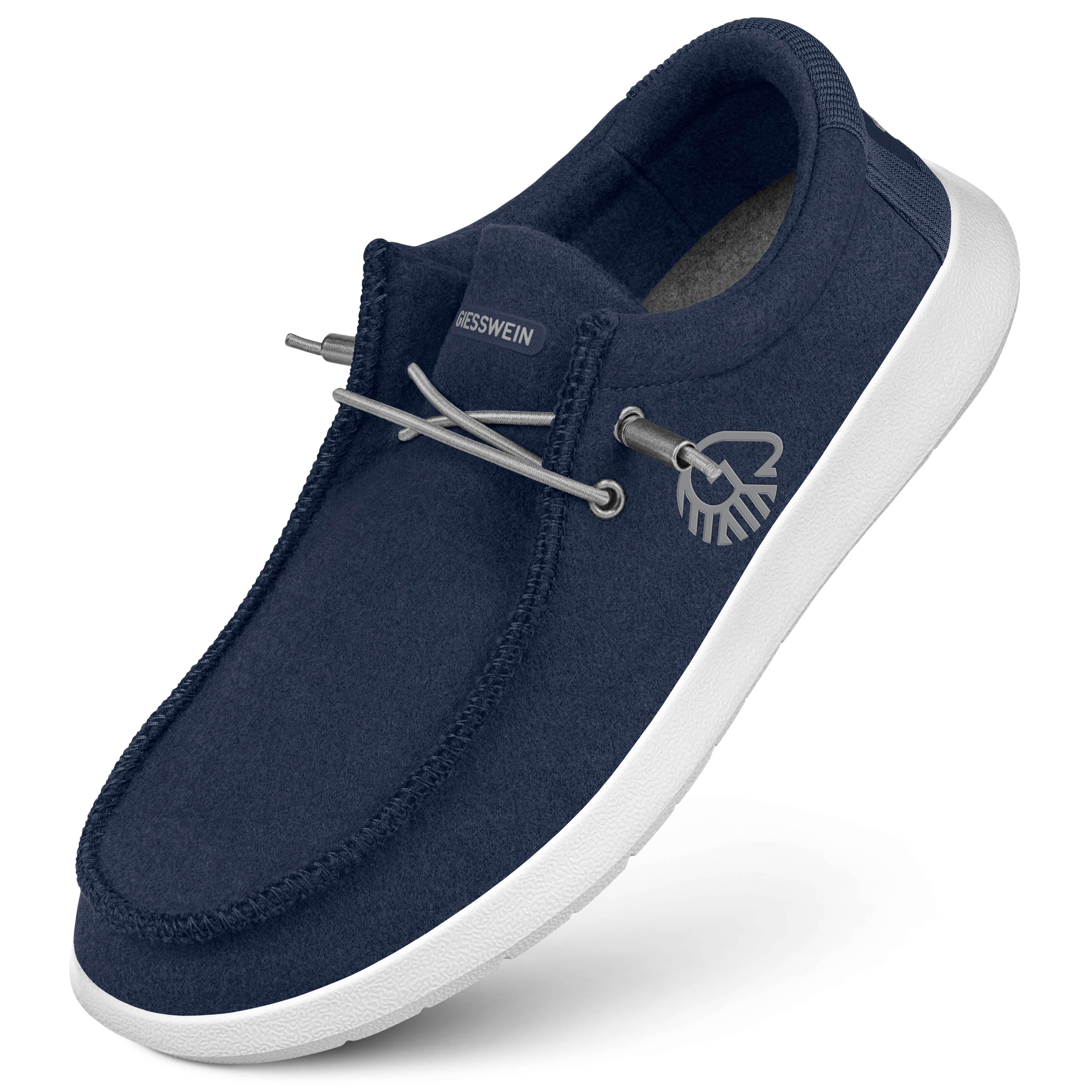 Mocasini Merino Giesswein, din lana, de dama, bleumarin 36EU