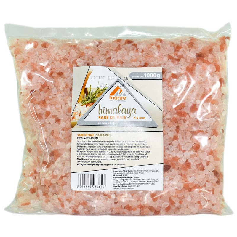 Sare de baie (2-5mm) 1kg Monte (5999882987613)