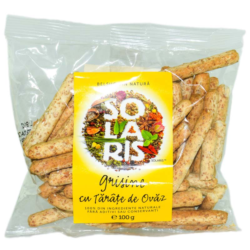 Grisine faina integrala si tarate ovaz 100g solaris (5941828009491)