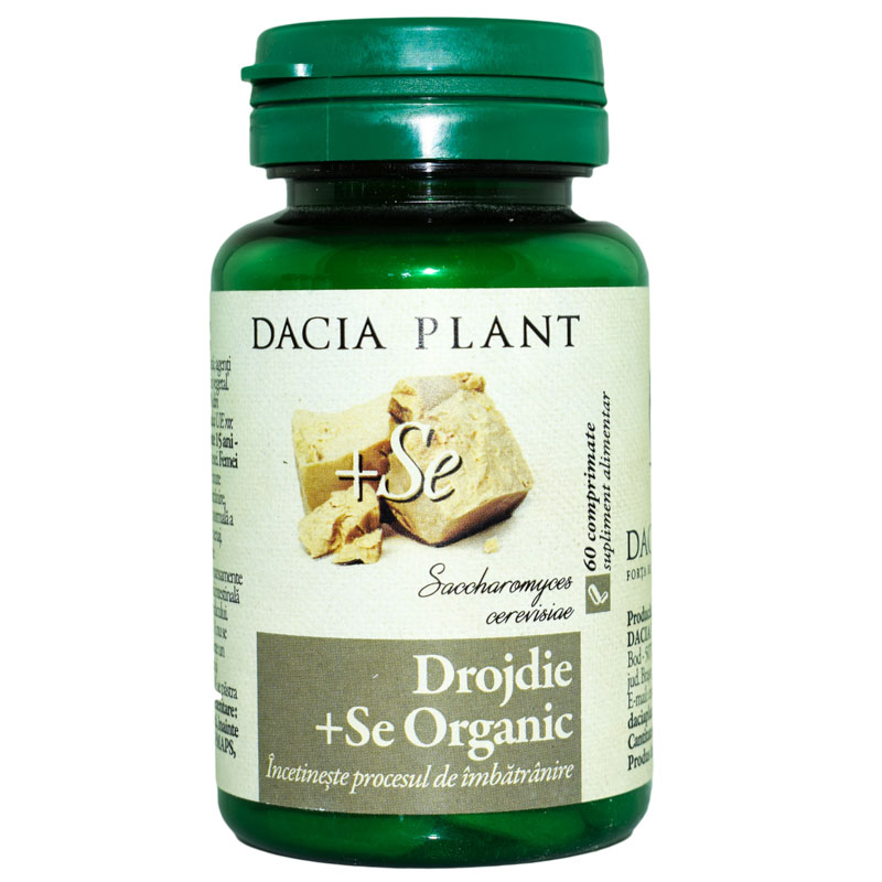 Drojdie cu seleniu Organic 60cpr dacia plant (6421930100792)